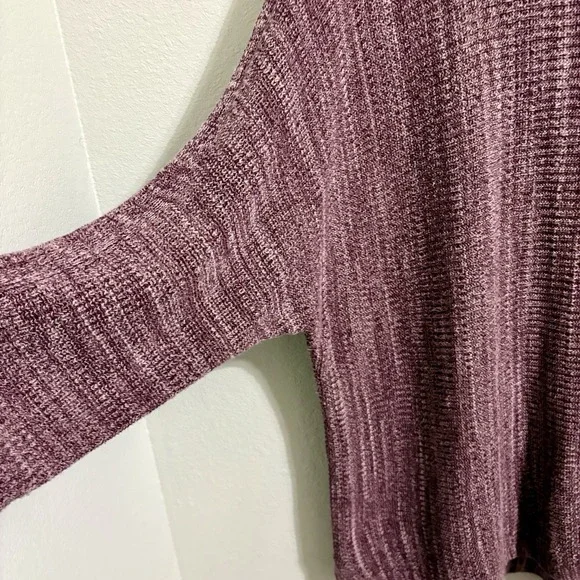 Pure Jill Sweater Women XL Mauve Textured Knit Cotton Blend Oversized Cozy - Picture 6 of 12